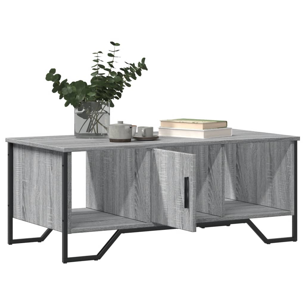 vidaXL Table basse gris Sonoma 100x51x40 cm aggloméré