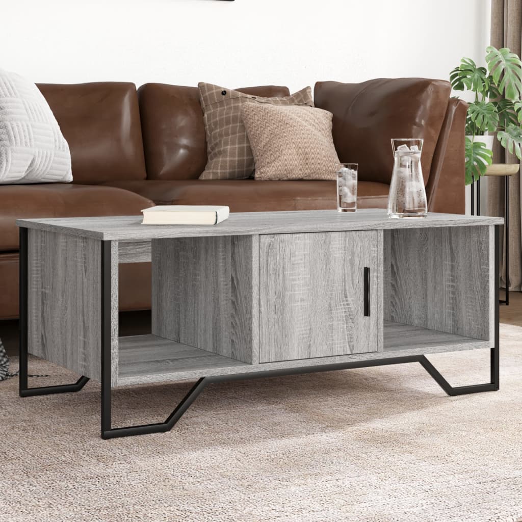 vidaXL Table basse gris Sonoma 100x51x40 cm aggloméré
