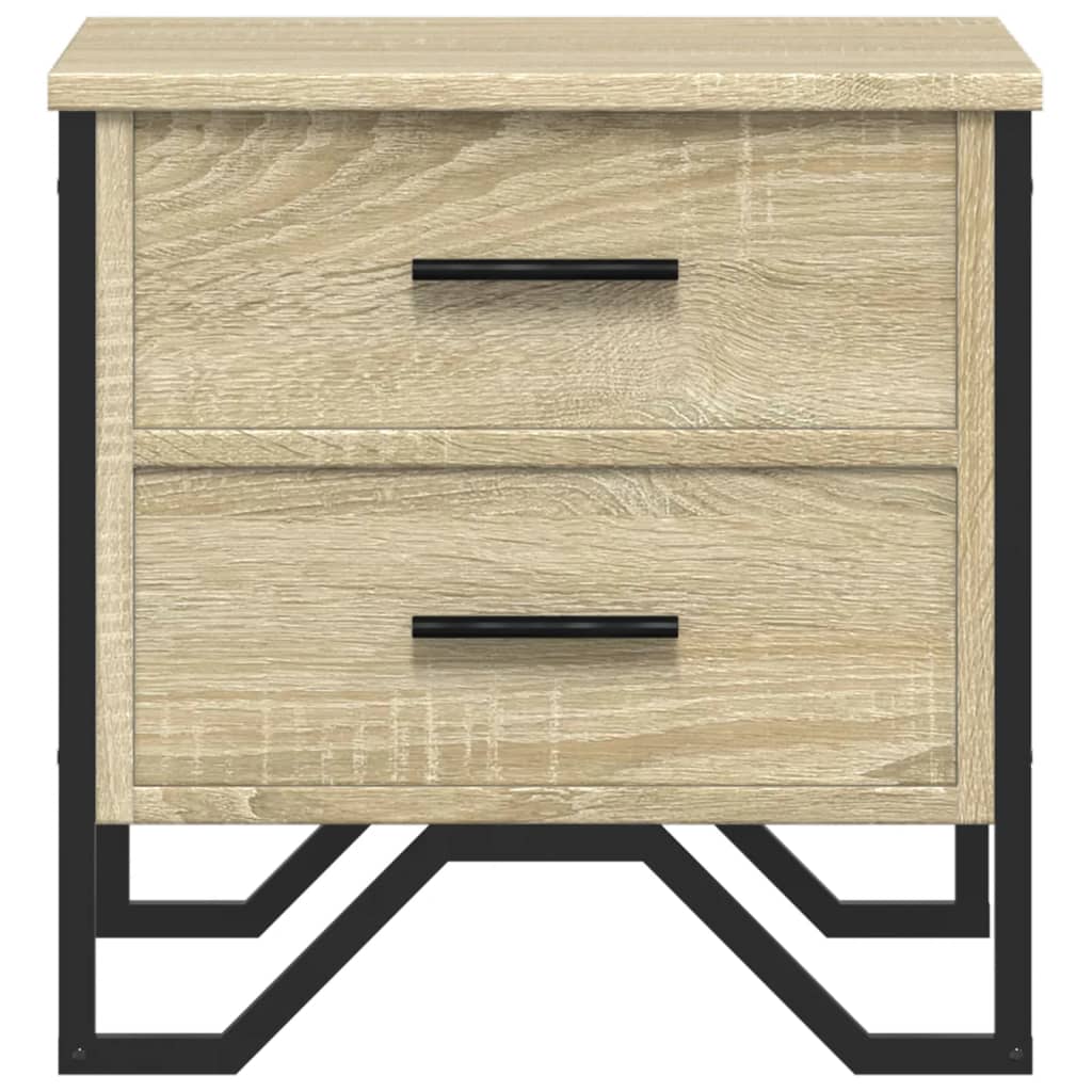 vidaXL Nachttische 2 Stk. Sonoma-Eiche 40x41x40 cm Holzwerkstoff