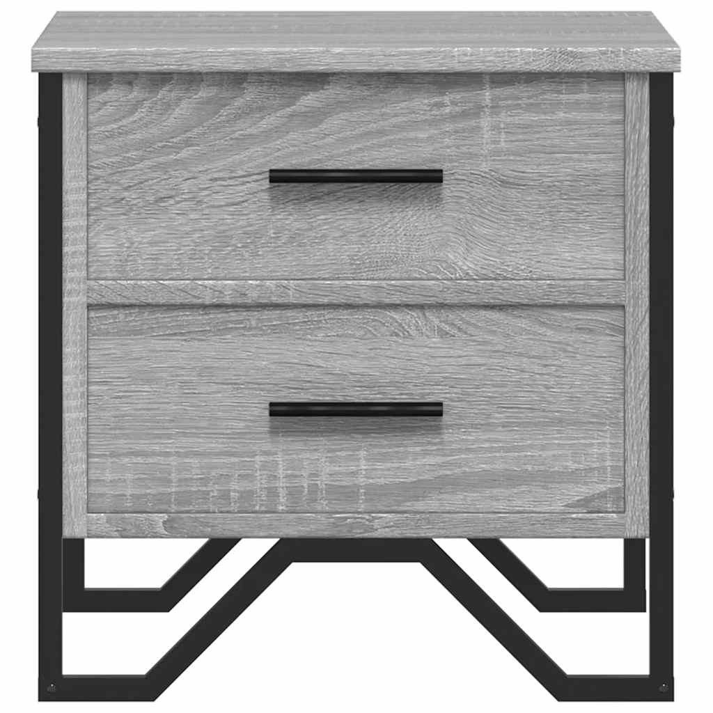vidaXL Nachttisch Grau Sonoma 40x41x40 cm Holzwerkstoff