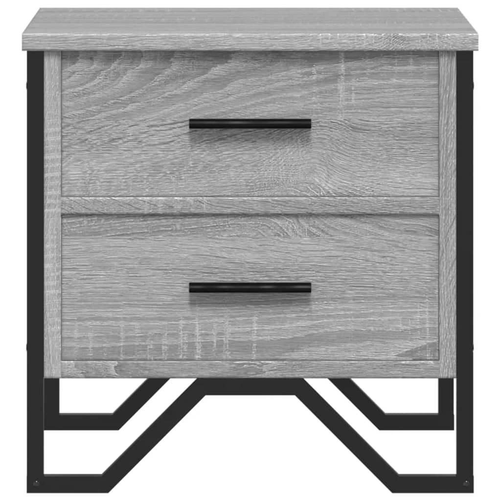 vidaXL Nachttische 2 Stk. Grau Sonoma 40x41x40 cm Holzwerkstoff