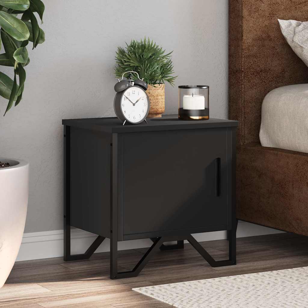 vidaXL Nachttische 2 Stk. Schwarz 40x30x40 cm Holzwerkstoff