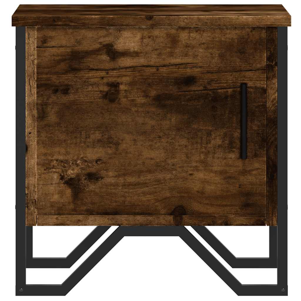 vidaXL Tables de chevet 2 pcs Chêne fumé 40x30x40 cm Bois d'ingénierie