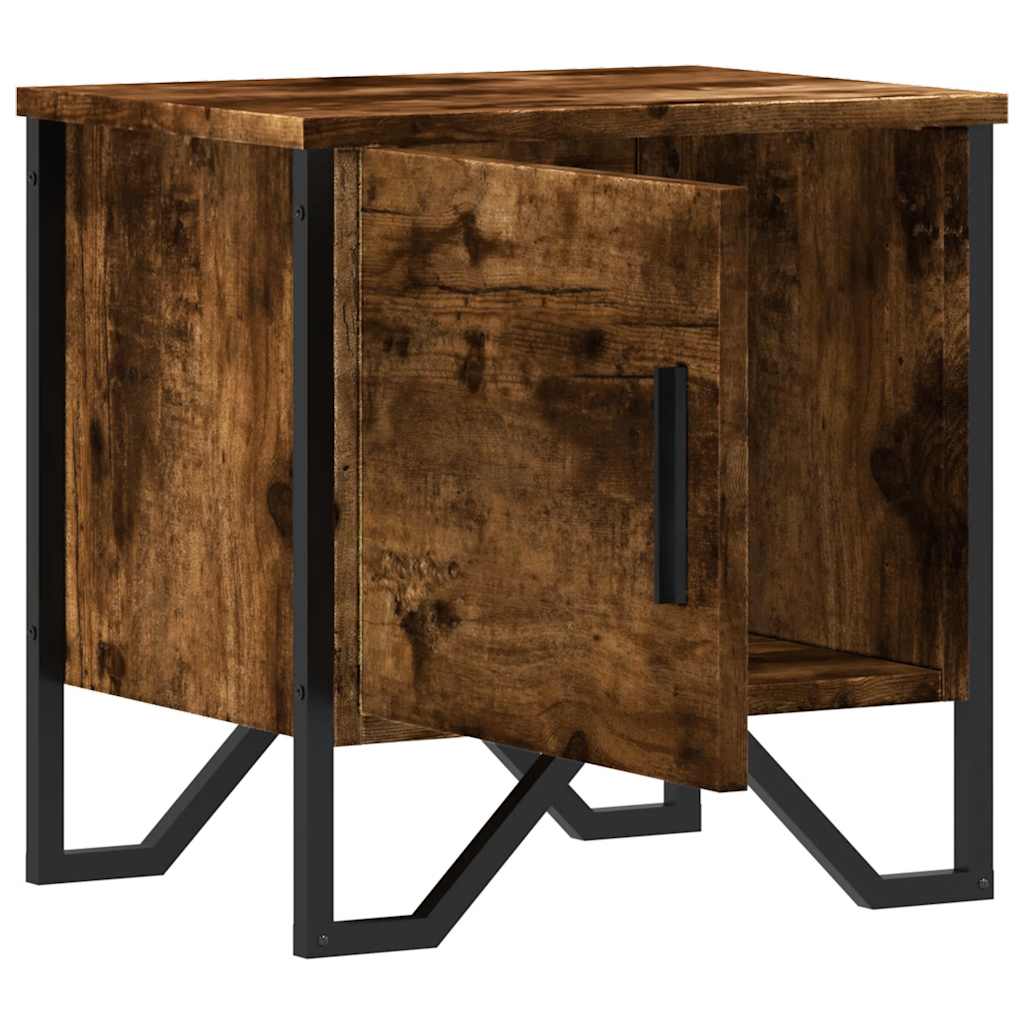 vidaXL Tables de chevet 2 pcs Chêne fumé 40x30x40 cm Bois d'ingénierie
