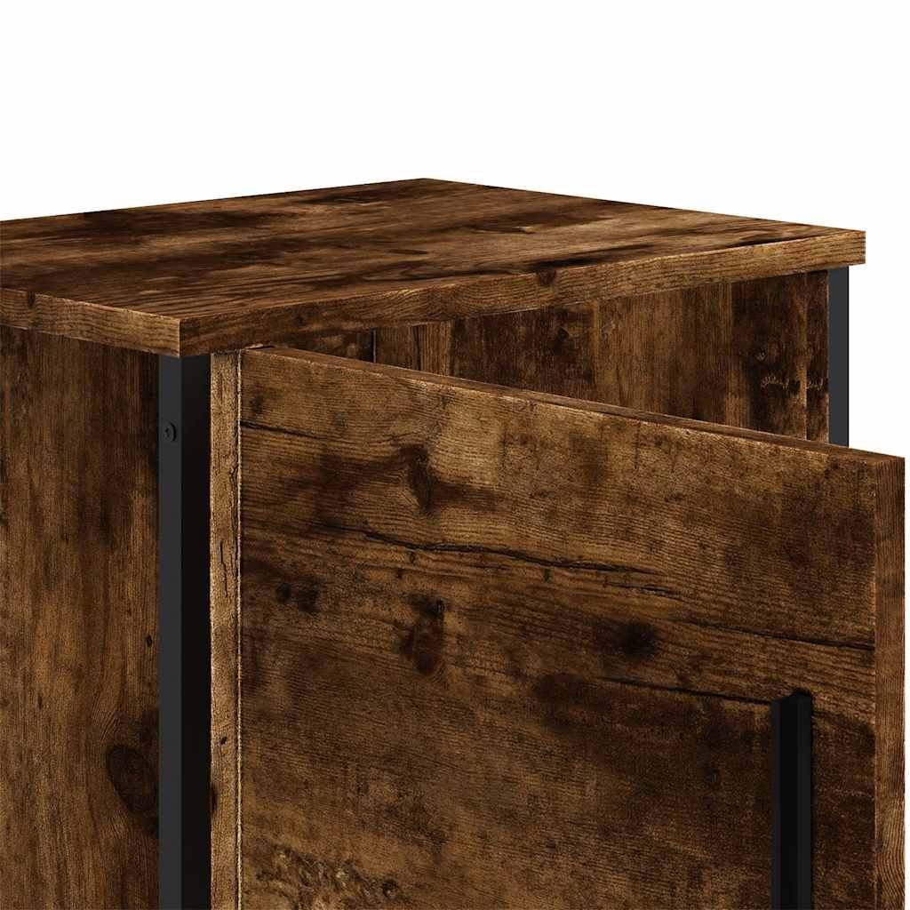 vidaXL Tables de chevet 2 pcs Chêne fumé 40x30x40 cm Bois d'ingénierie