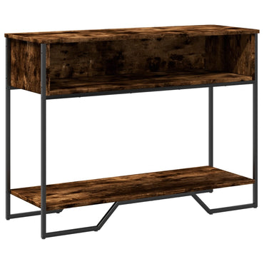 vidaXL Table console chêne fumé 100x35x74,5 cm en bois d'ingénierie