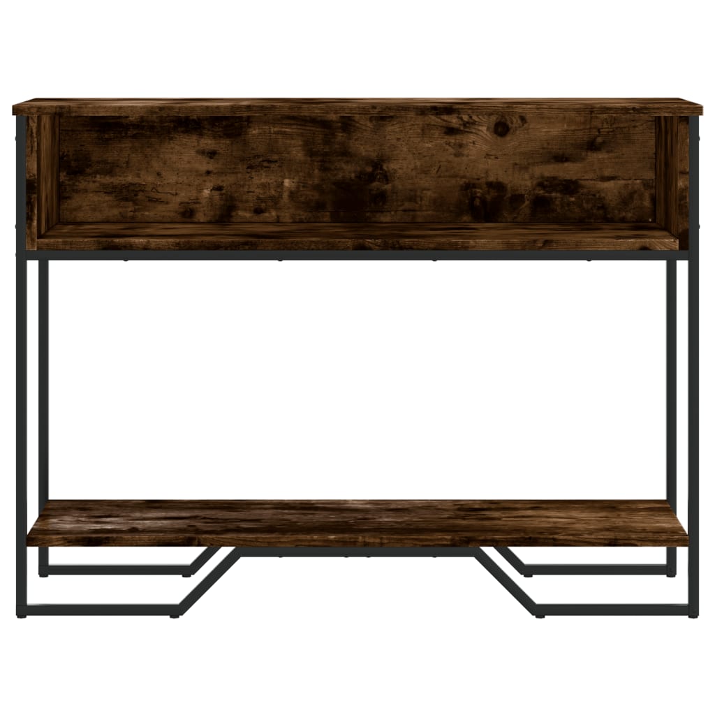 vidaXL Table console chêne fumé 100x35x74,5 cm en bois d'ingénierie