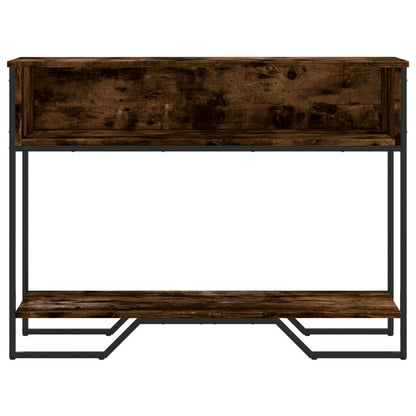 vidaXL Table console chêne fumé 100x35x74,5 cm en bois d'ingénierie