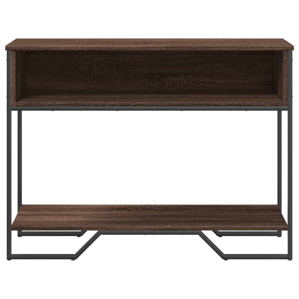 vidaXL Console imitation chêne marron 100x35x74,5 cm en bois d'ingénierie