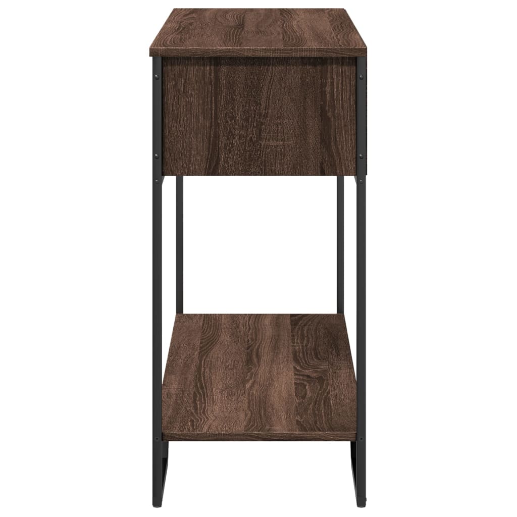 vidaXL Console imitation chêne marron 100x35x74,5 cm en bois d'ingénierie
