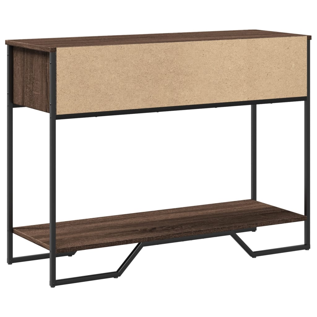 vidaXL Console imitation chêne marron 100x35x74,5 cm en bois d'ingénierie
