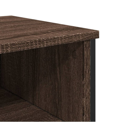 vidaXL Console imitation chêne marron 100x35x74,5 cm en bois d'ingénierie