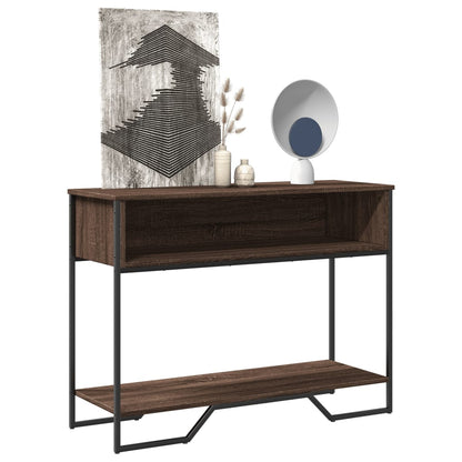 vidaXL Console imitation chêne marron 100x35x74,5 cm en bois d'ingénierie