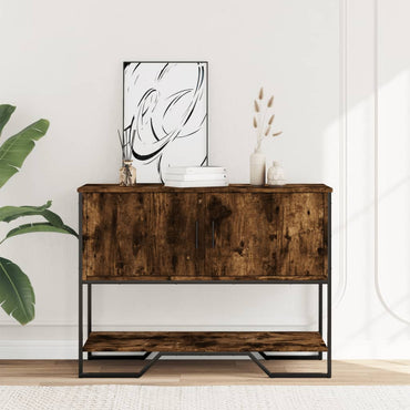 vidaXL Table console chêne fumé 100x35x74,5 cm en bois d'ingénierie