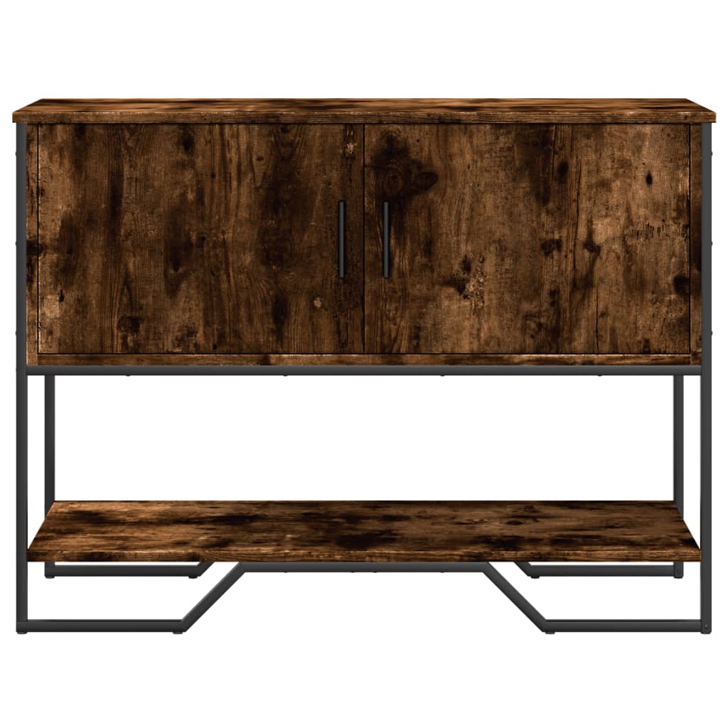 vidaXL Table console chêne fumé 100x35x74,5 cm en bois d'ingénierie