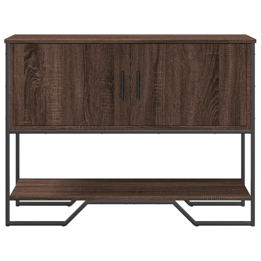 vidaXL Console imitation chêne marron 100x35x74,5 cm en bois d'ingénierie