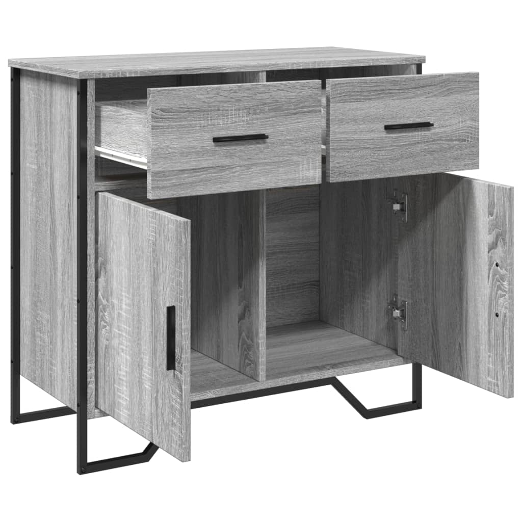 vidaXL Buffet gris Sonoma 79,5x35,5x74,5 cm Bois d'ingénierie