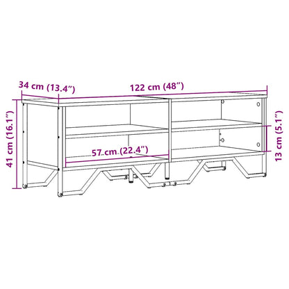 vidaXL TV-Schrank Räuchereiche 122x34x41 cm Holzwerkstoff