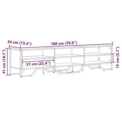 vidaXL TV-Schrank Schwarz 180x34x41 cm Holzwerkstoff