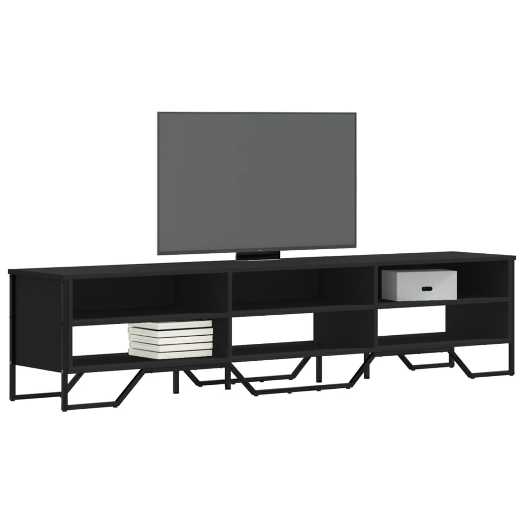 vidaXL TV-Schrank Schwarz 180x34x41 cm Holzwerkstoff