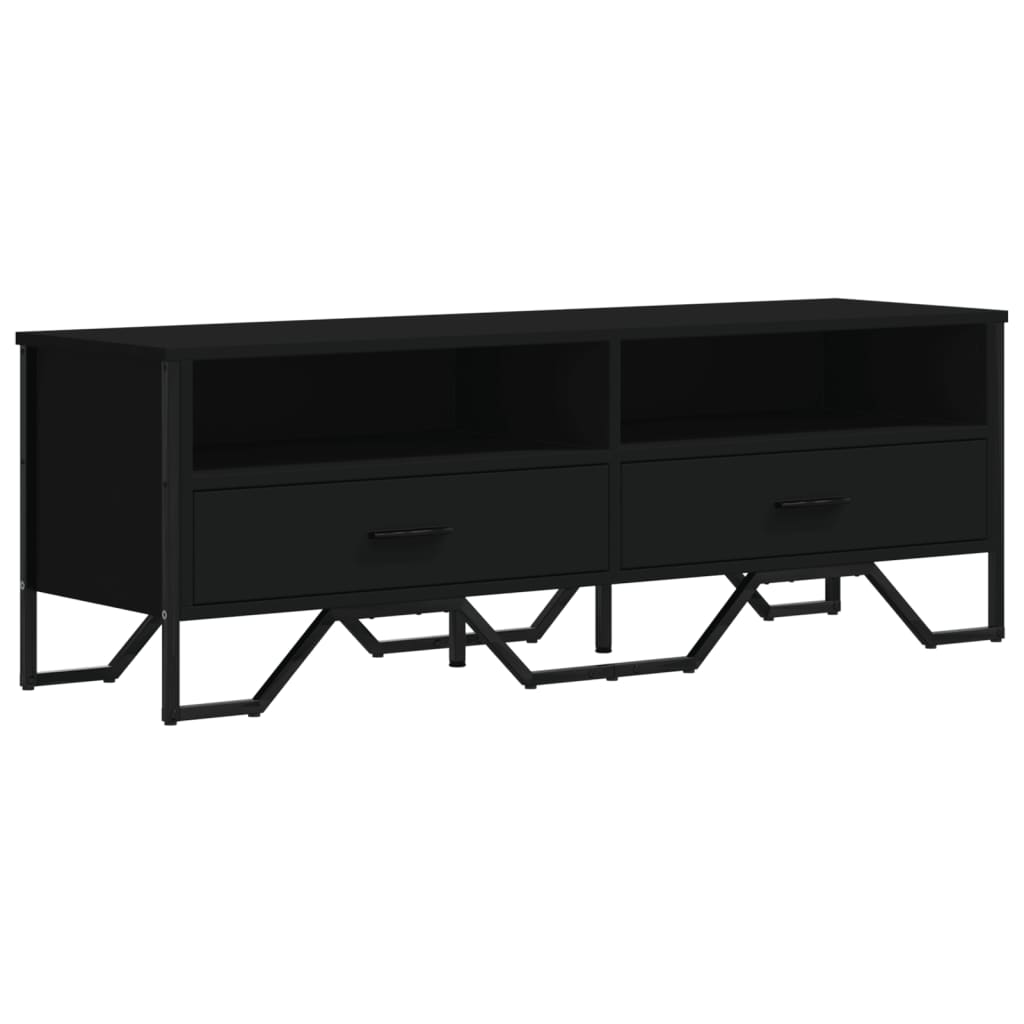 vidaXL Meuble TV Noir 122x34x41 cm Bois d'ingénierie