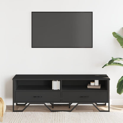 vidaXL Meuble TV Noir 122x34x41 cm Bois d'ingénierie