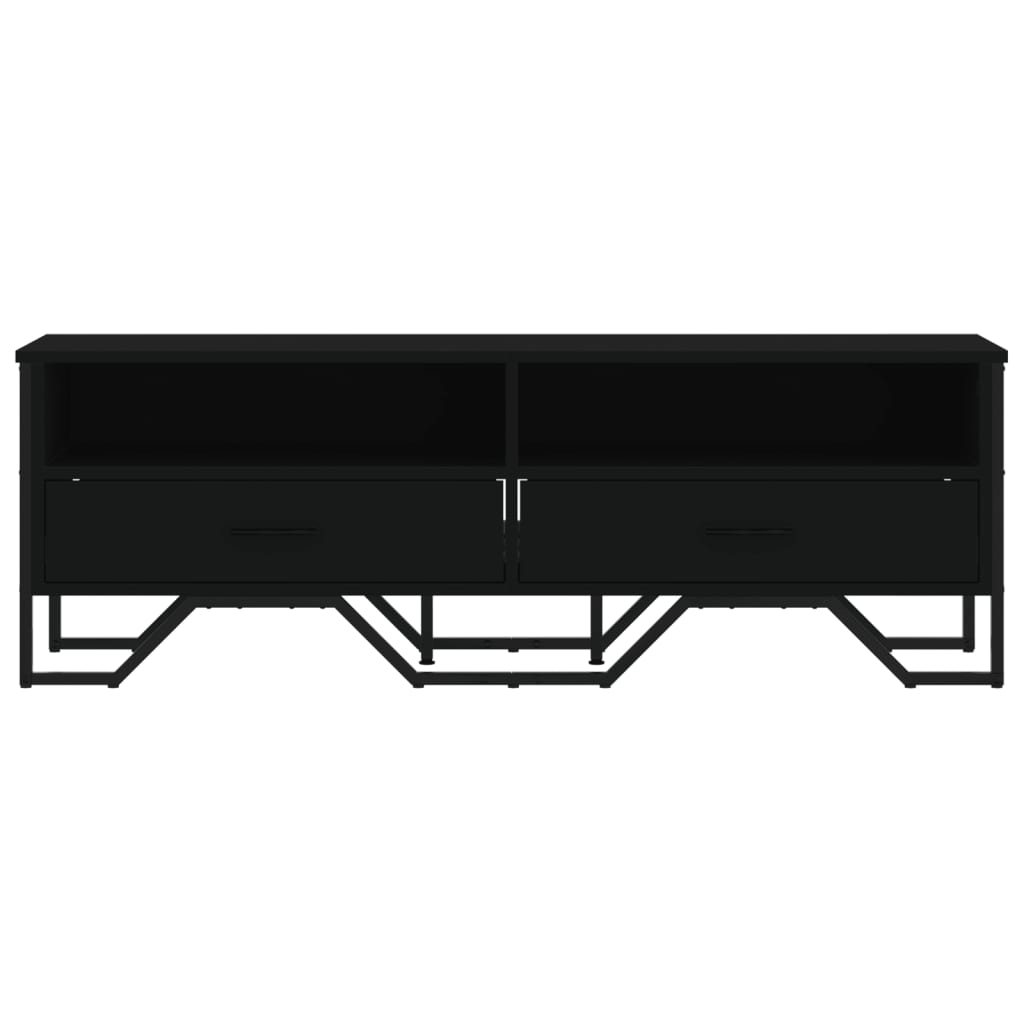 vidaXL Meuble TV Noir 122x34x41 cm Bois d'ingénierie