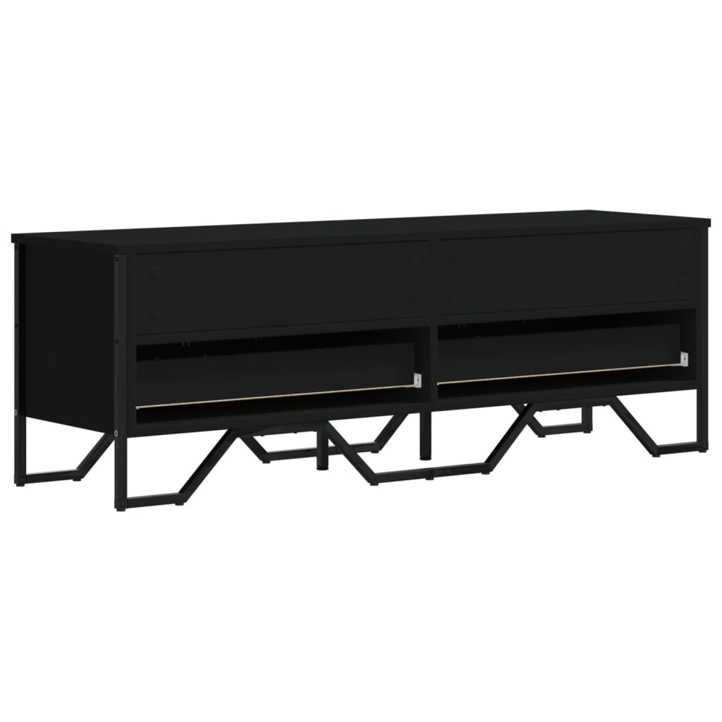 vidaXL Meuble TV Noir 122x34x41 cm Bois d'ingénierie