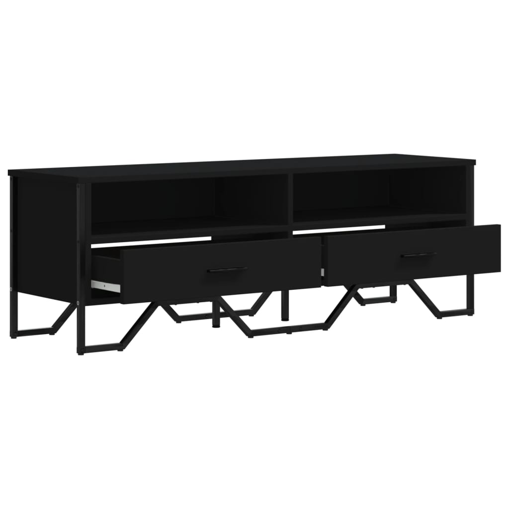 vidaXL Meuble TV Noir 122x34x41 cm Bois d'ingénierie