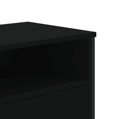 vidaXL Meuble TV Noir 122x34x41 cm Bois d'ingénierie