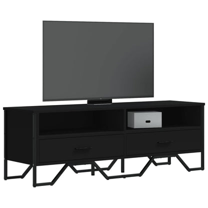 vidaXL Meuble TV Noir 122x34x41 cm Bois d'ingénierie