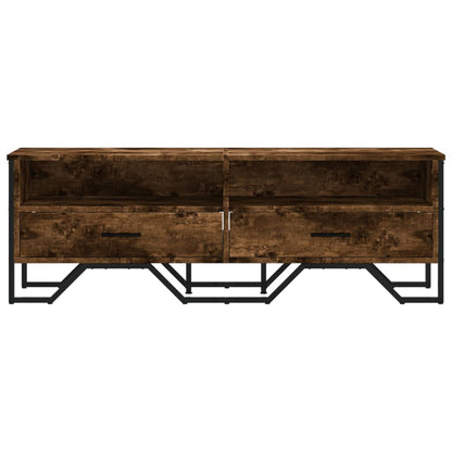 vidaXL Meuble TV chêne fumé 122x34x41 cm bois d'ingénierie