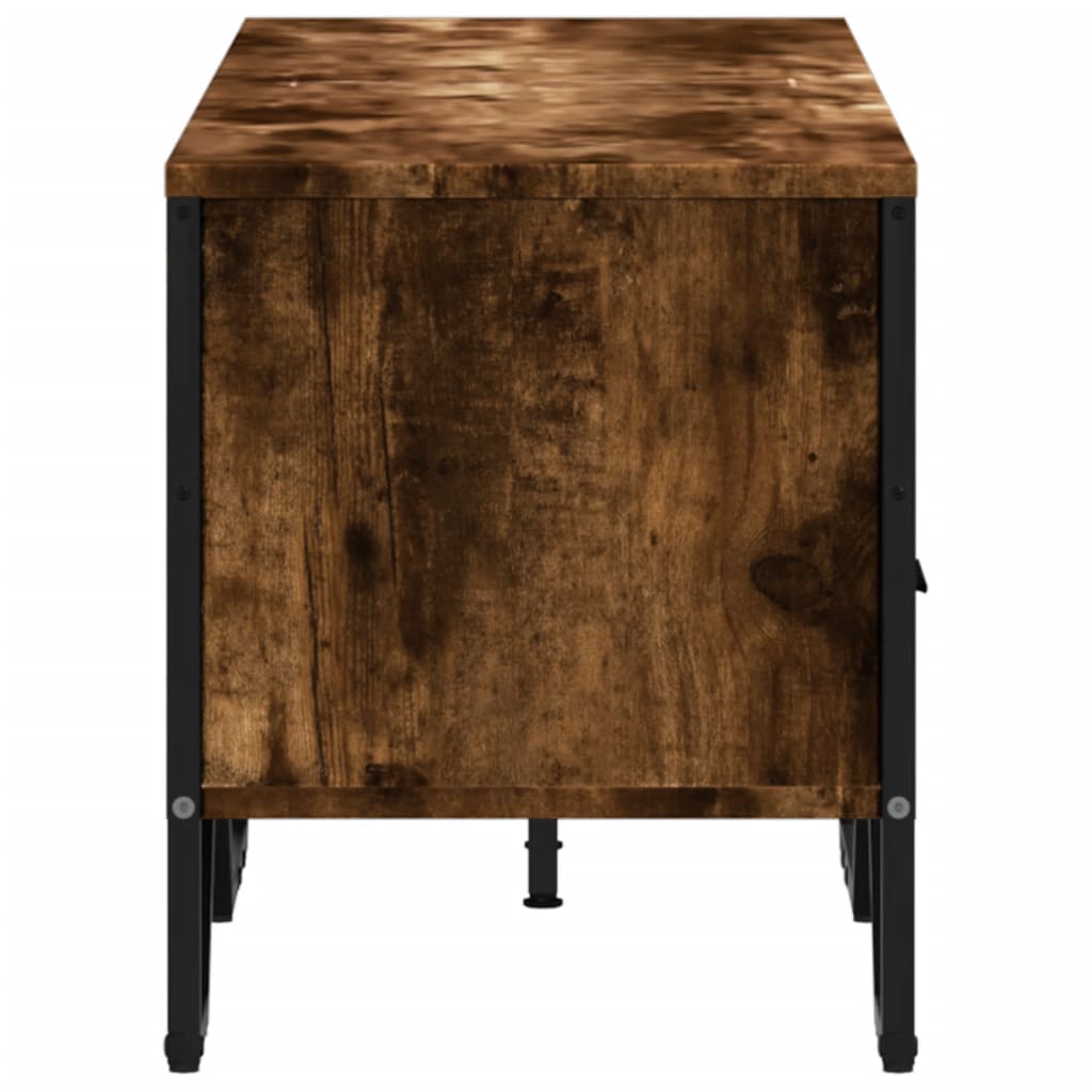 vidaXL Meuble TV chêne fumé 122x34x41 cm bois d'ingénierie