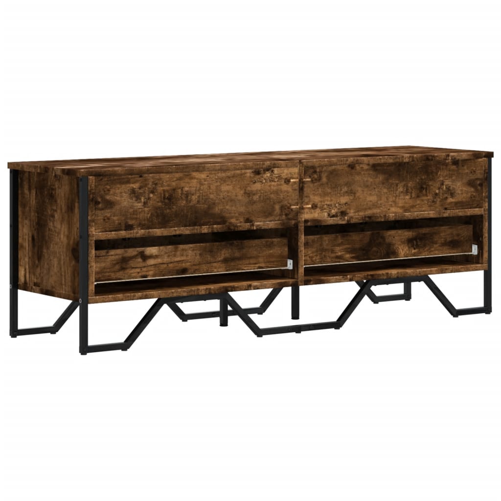 vidaXL Meuble TV chêne fumé 122x34x41 cm bois d'ingénierie
