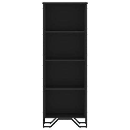 vidaXL Bücherregal Schwarz 50x31x137,5 cm Holzwerkstoff