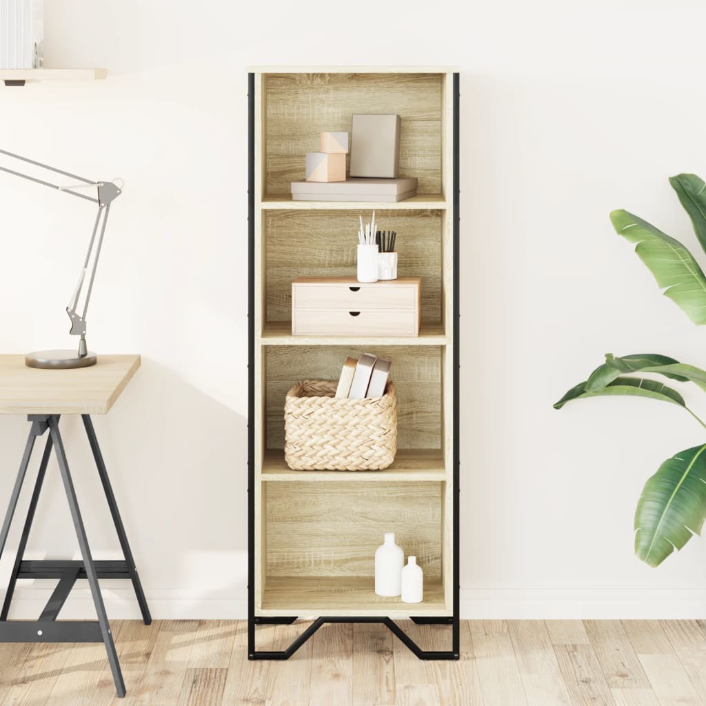 vidaXL Bücherregal Sonoma-Eiche 50x31x137,5 cm Holzwerkstoff