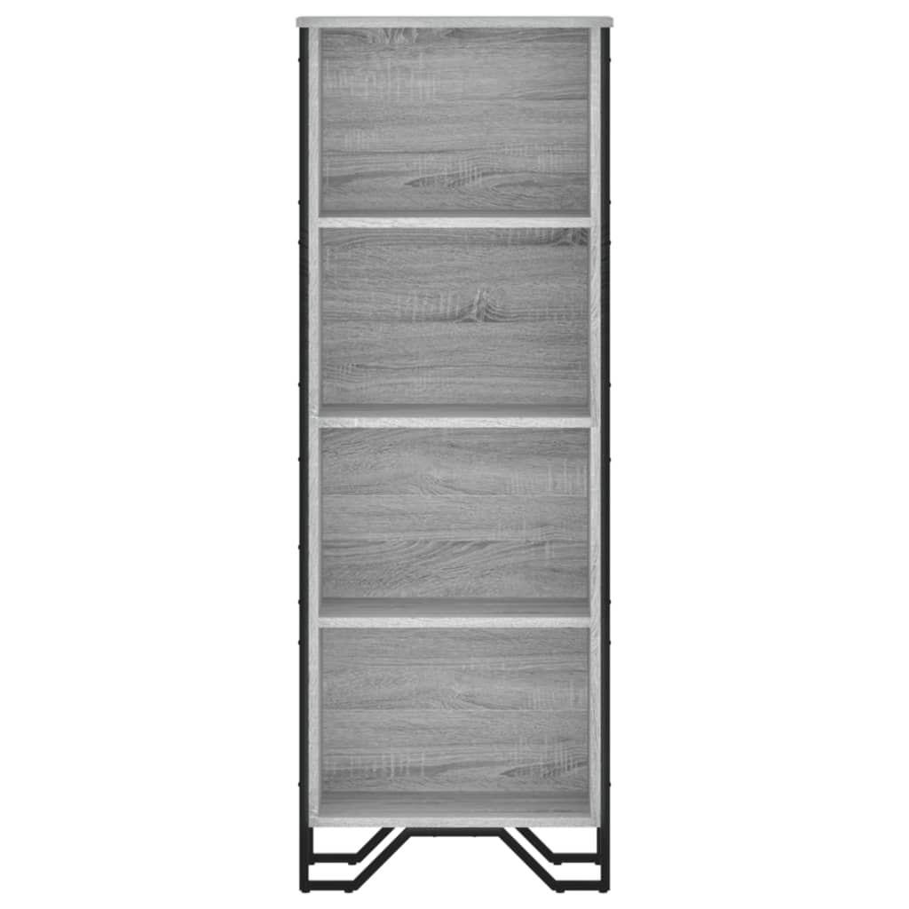 vidaXL Bücherregal Grau Sonoma 50x31x137,5 cm Holzwerkstoff