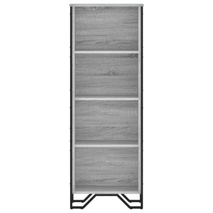 vidaXL Bücherregal Grau Sonoma 50x31x137,5 cm Holzwerkstoff