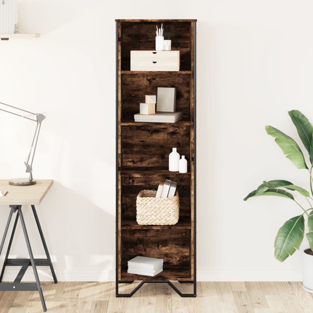 vidaXL Bücherregal Räuchereiche 50x31x169 cm Holzwerkstoff