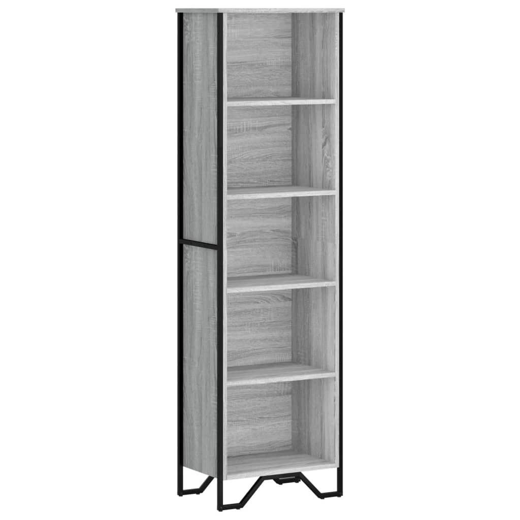 vidaXL Bücherregal Grau Sonoma 50x31x169 cm Holzwerkstoff