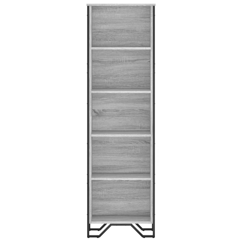 vidaXL Bücherregal Grau Sonoma 50x31x169 cm Holzwerkstoff