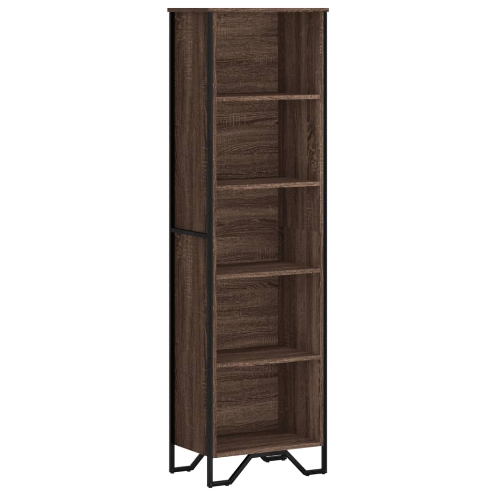 vidaXL Bücherregal Braun Eichen-Optik 50x31x169 cm Holzwerkstoff