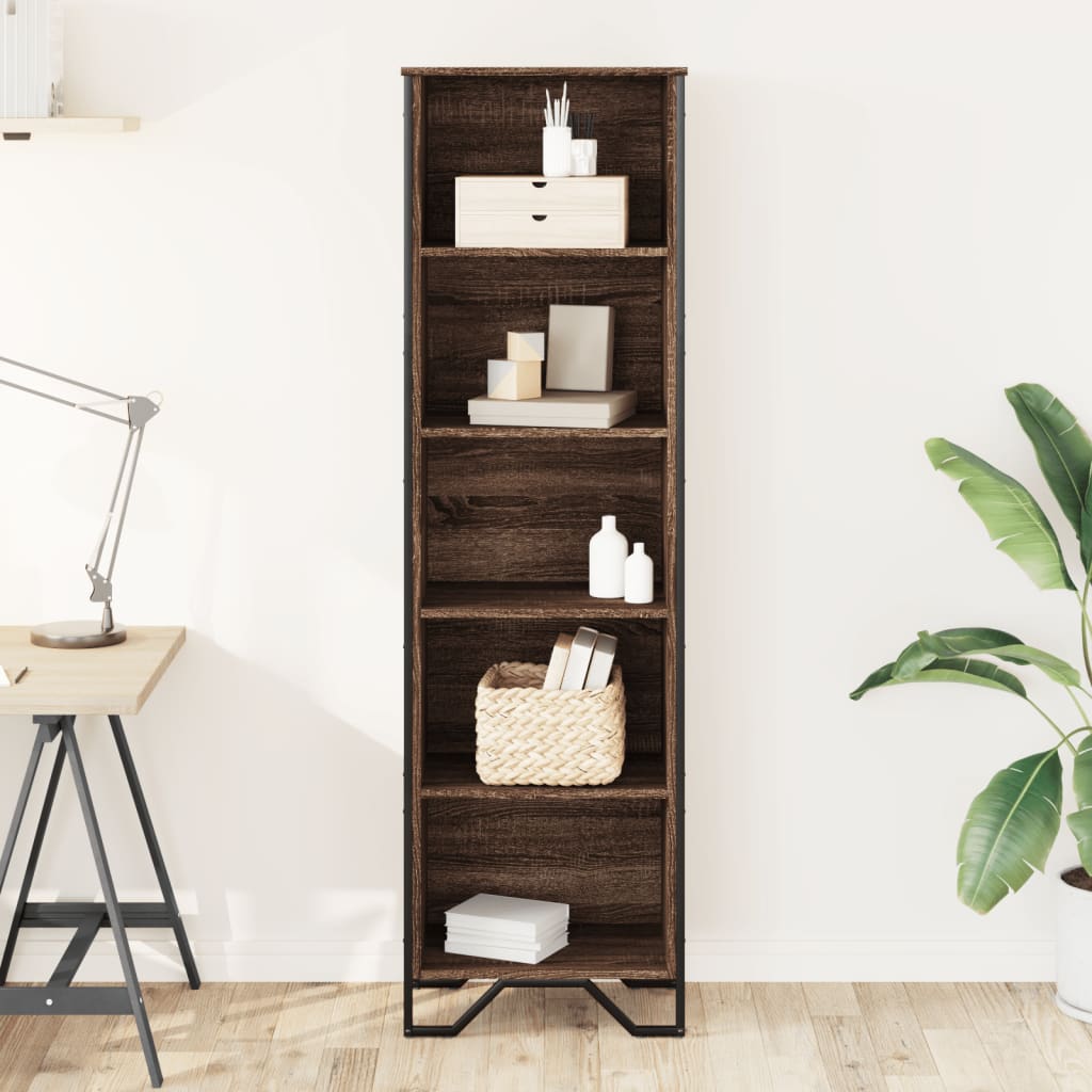vidaXL Bücherregal Braun Eichen-Optik 50x31x169 cm Holzwerkstoff