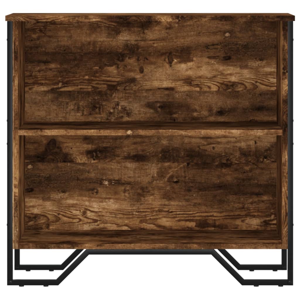 vidaXL Bücherregal Räuchereiche 80x31x74,5 cm Holzwerkstoff