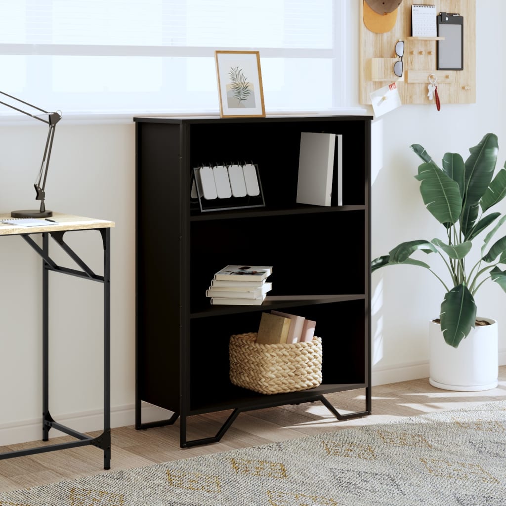 vidaXL Bücherregal Schwarz 80x31x106 cm Holzwerkstoff