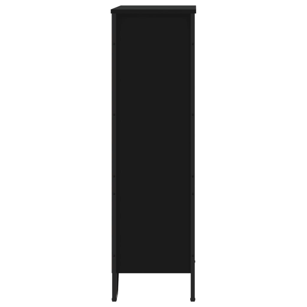 vidaXL Bücherregal Schwarz 80x31x106 cm Holzwerkstoff
