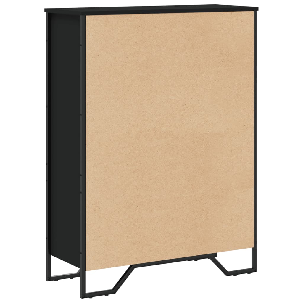 vidaXL Bücherregal Schwarz 80x31x106 cm Holzwerkstoff
