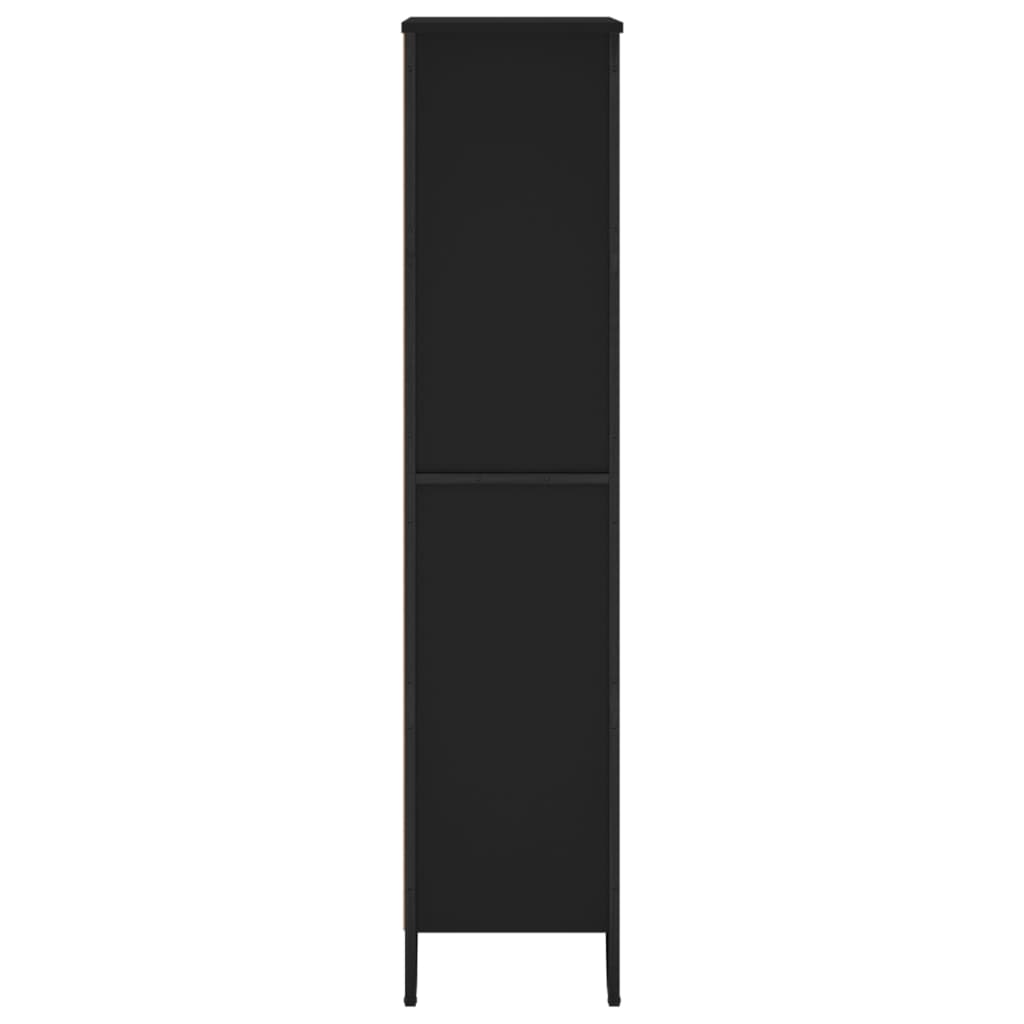 vidaXL Bücherregal Schwarz 80x31x137,5 cm Holzwerkstoff