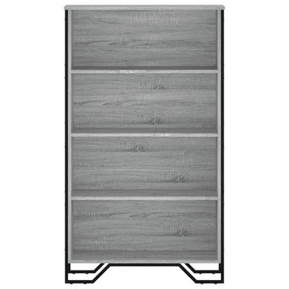 vidaXL Bücherregal Grau Sonoma 80x31x137,5 cm Holzwerkstoff