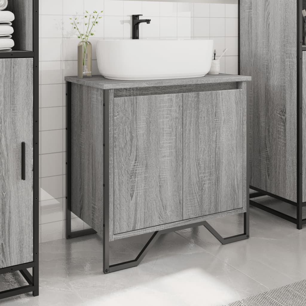Meuble sous-vasque vidaXL gris Sonoma 60x35x60 cm en bois d'ingénierie